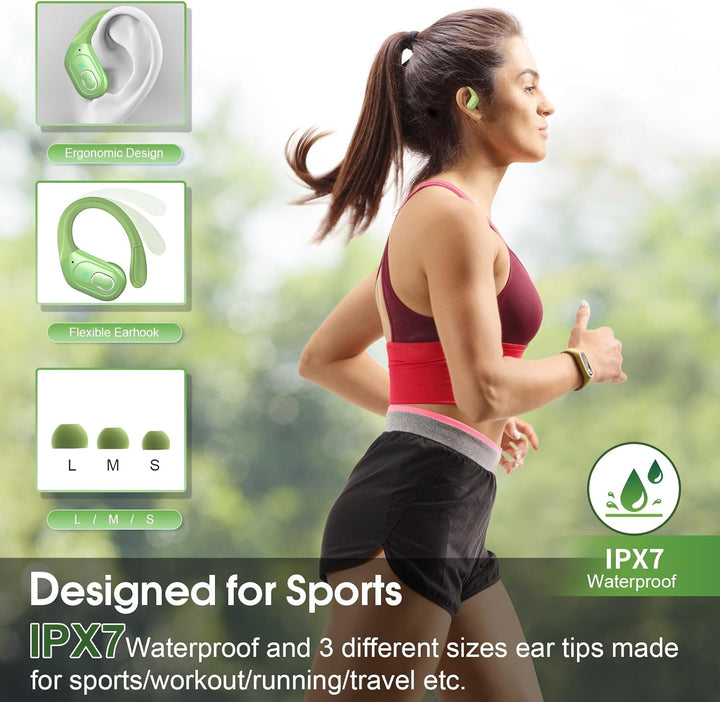 Aptkdoe Auriculares inalámbricos Bluetooth 5.4 de 75 horas para dep...