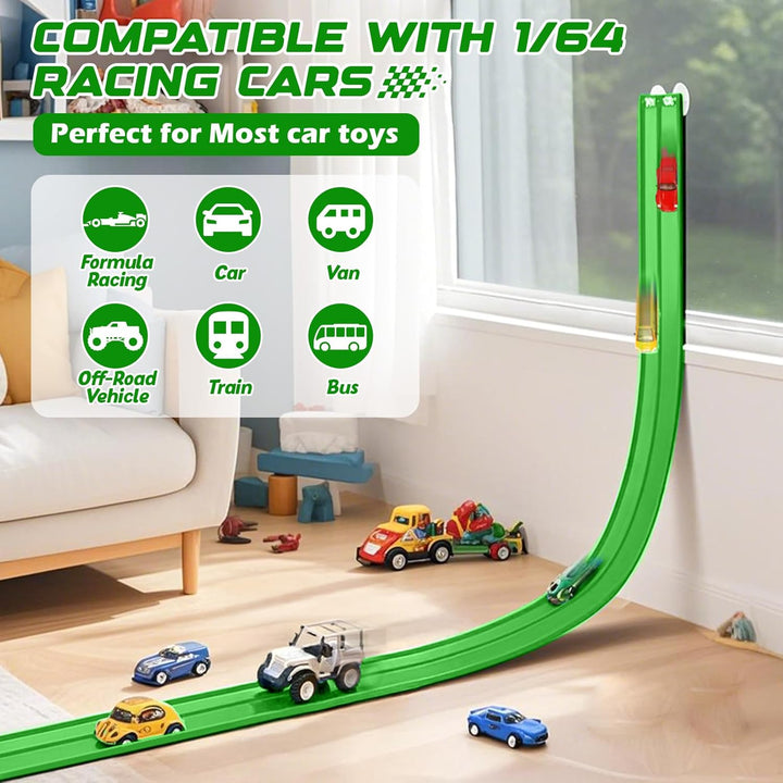 Juego de Pista de Carreras Flexible de 15 Pies, Set Inicial con Ven...
