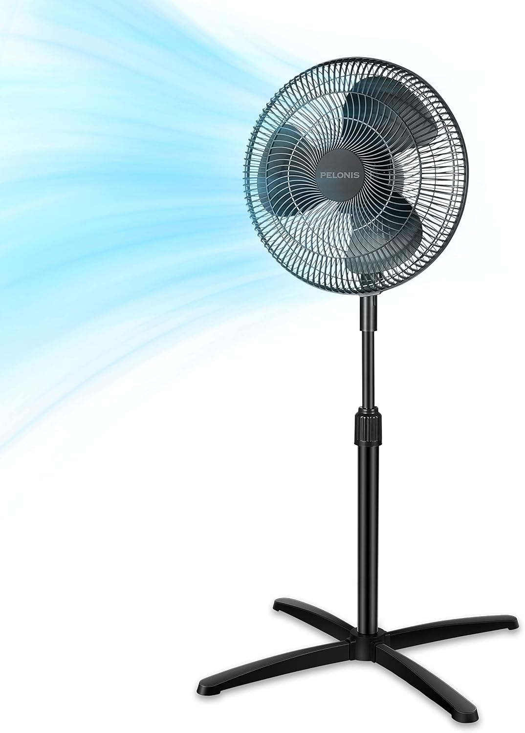 PELONIS Ventilador de pedestal oscilante ajustable de 16" para...
