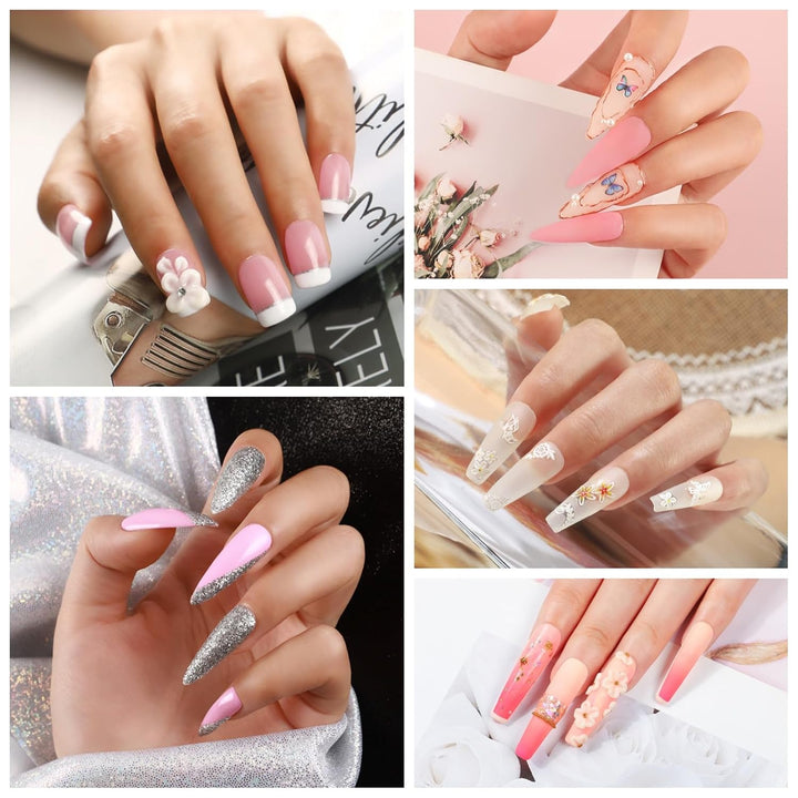 Kit de uñas acrílicas para principiantes con todo incluido, juego d...