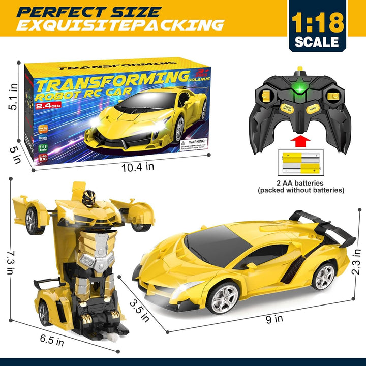 Dolanus Coche de Control Remoto - Transform Robot Coches RC, Juguet...