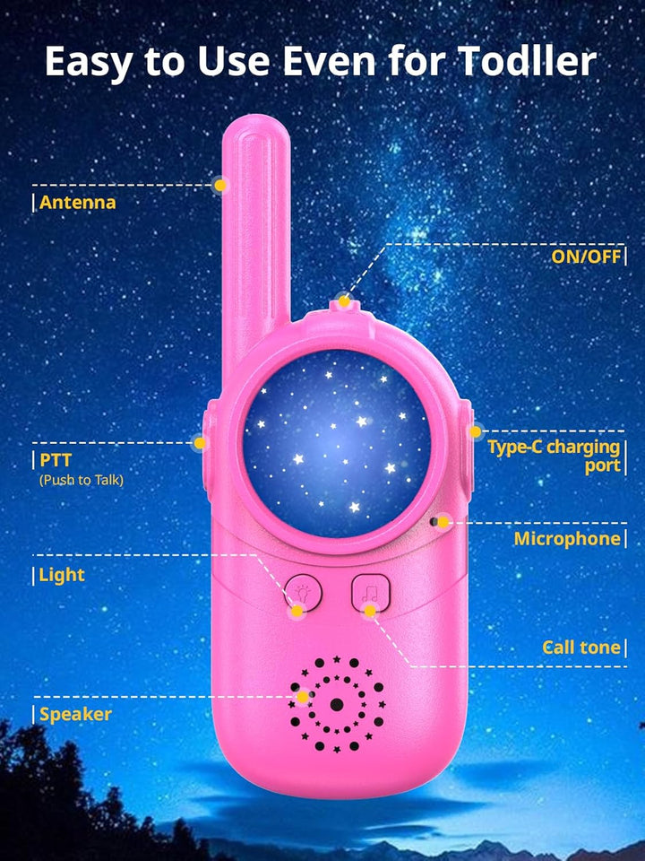 Inspireyes Walkie Talkies para niños recargables, rellenos de cesta...
