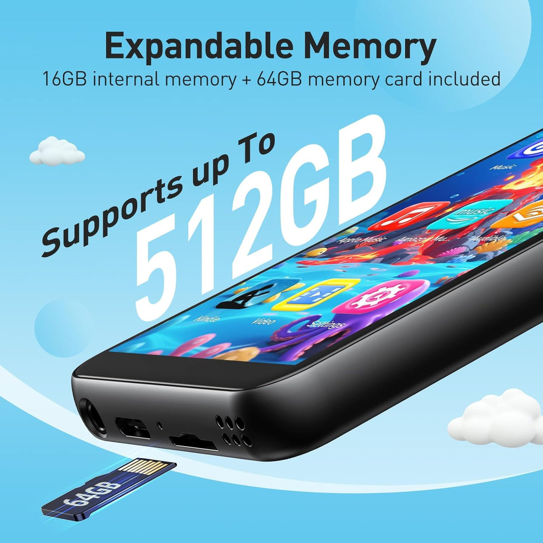 Reproductor MP3 AGPTEK de 80GB para niños con Bluetooth y WiFi, T07...