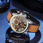 Relojes Casual para Hombre de Lujo con Esfera Grande y Correa de Cuero de Fashion