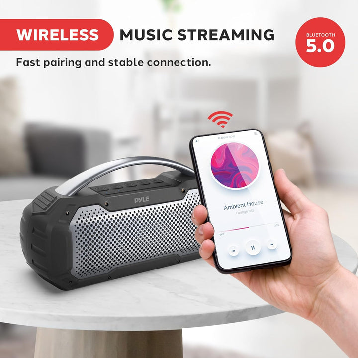 Pyle Altavoz Bluetooth portátil, IPX6 impermeable altavoz inalámbri...
