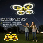 2025 Dron mejorado controlado a mano para niños, aeronave somatosensorial con control de reloj inteligente, aeronave de detección de gestos, control remoto LED genial, flips de 360°, cuadricóptero