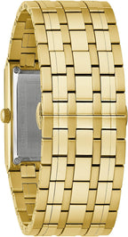 Bulova Marc Anthony Reloj moderno de acero inoxidable con diamantes cuadrados, esfera negra, estilo: 97D132