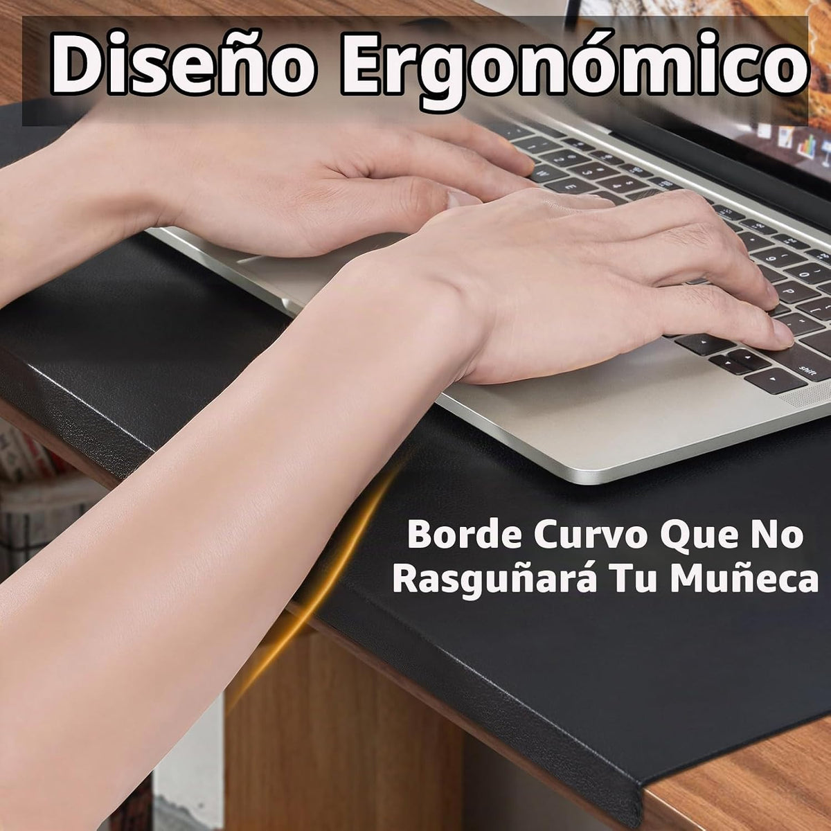 Alfombrilla de escritorio con protector de bordes para teclado y mouse