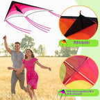 Halloscume - Cometas Delta grandes para adultos de 57 pulgadas Rainbow