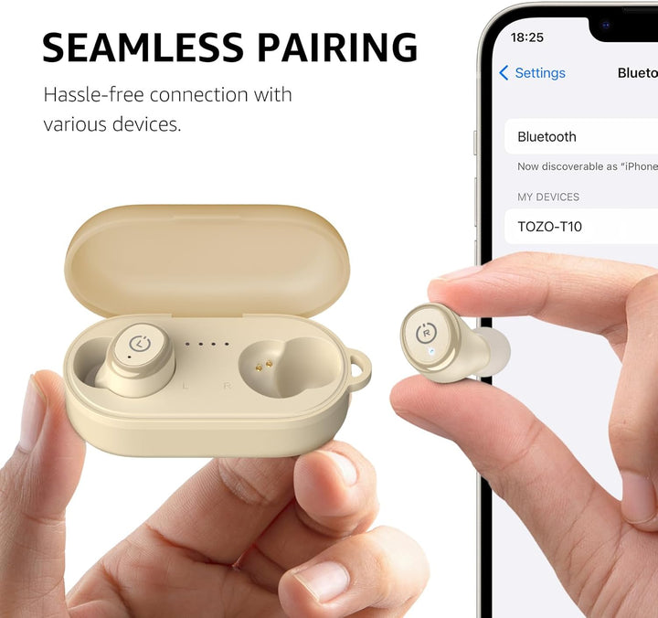 TOZO Auriculares Inalámbricos T10 Bluetooth 5.3, App Personalizar E...