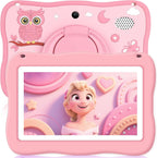 Tableta para Niños de 7 Pulgadas, Tableta para Niños Pequeños con Controles Parentales, Rosa