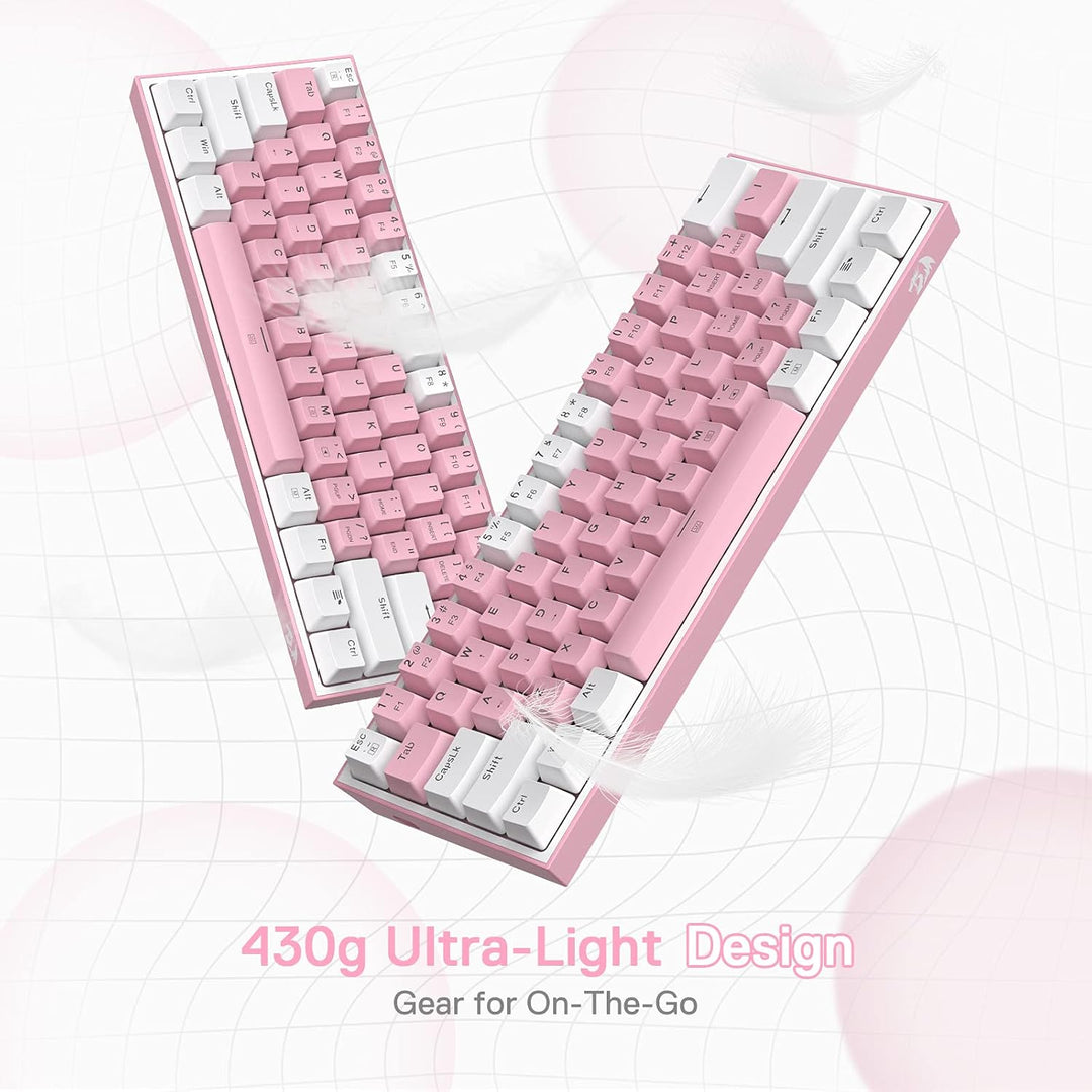 Redragon K617 Fizz 60% teclado con cable para juegos RGB, teclado m...