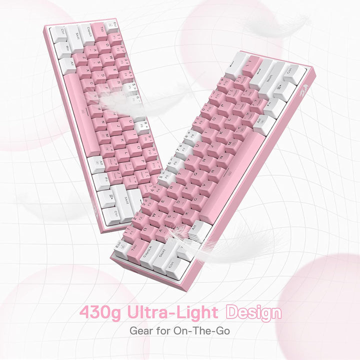 Redragon K617 Fizz 60% teclado con cable para juegos RGB, teclado m...