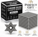 Bolas magnéticas de construcción creativa de plata 1000PCS para adultos