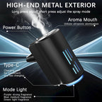 Difusor de ambientador de automóvil, ambientador inteligente para automóvil con tres modos de luz ajustables, aromatizante recargable para carro con 8 piezas de aceite esencial, de larga duración