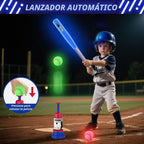 HYES Set de Béisbol 3 en 1 con LED para Niños 3-5 con 7 Iluminaciones