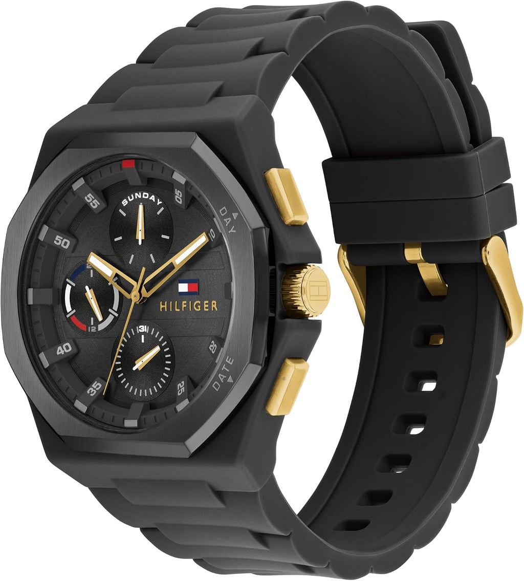 Tommy Hilfiger Reloj Deportivo para Hombre - Reloj de Pulsera de Silicona Multifunción - Resistente al Agua hasta 5 ATM/50 Metros - Reloj de Moda Premium para Todas las Ocasiones - 44 mm