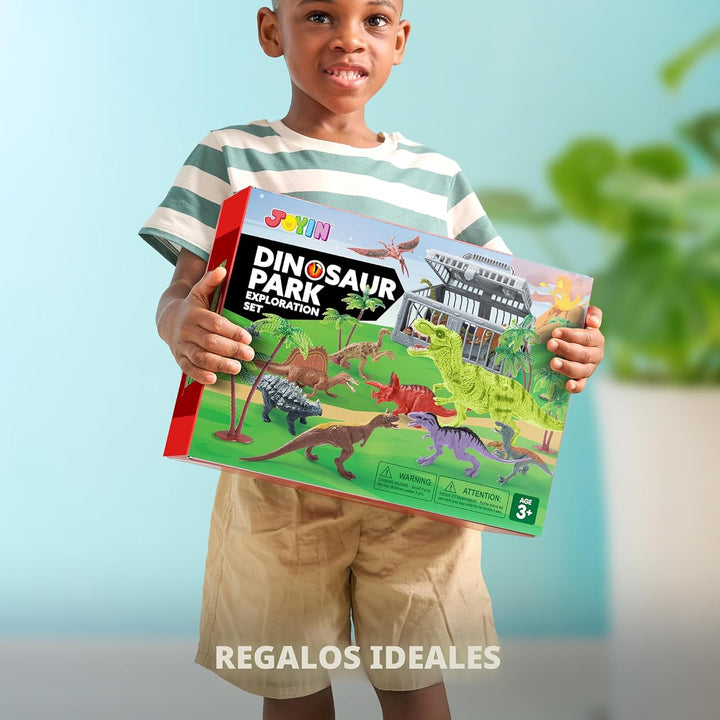 JOYIN Juguetes de dinosaurio con tapete de juego de actividades y j...