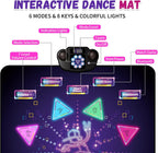 YESHIN Tapete de baile iluminado para niños, almohadilla de baile extragrande mejorada con Bluetooth y 6 modos de juego, alfombrilla de baile musical recargable, juguete antideslizante e impermeable