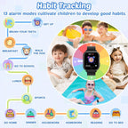 Reloj inteligente impermeable para niños con 32 juegos de doble cámara video podómetro