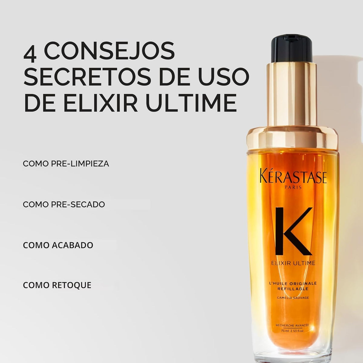 KERASTASE Aceite para el cabello recargable Elixir Ultime | Suero d...
