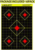 Objetivos de disparo de salpicaduras de 12 x 18 pulgadas, impacto fluorescente brillante, papel grueso no adhesivo para práctica de rango en interiores y exteriores, objetivo para