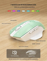 SABLUTE Combo de teclado y mouse inalámbrico ergonómico - Teclado d...