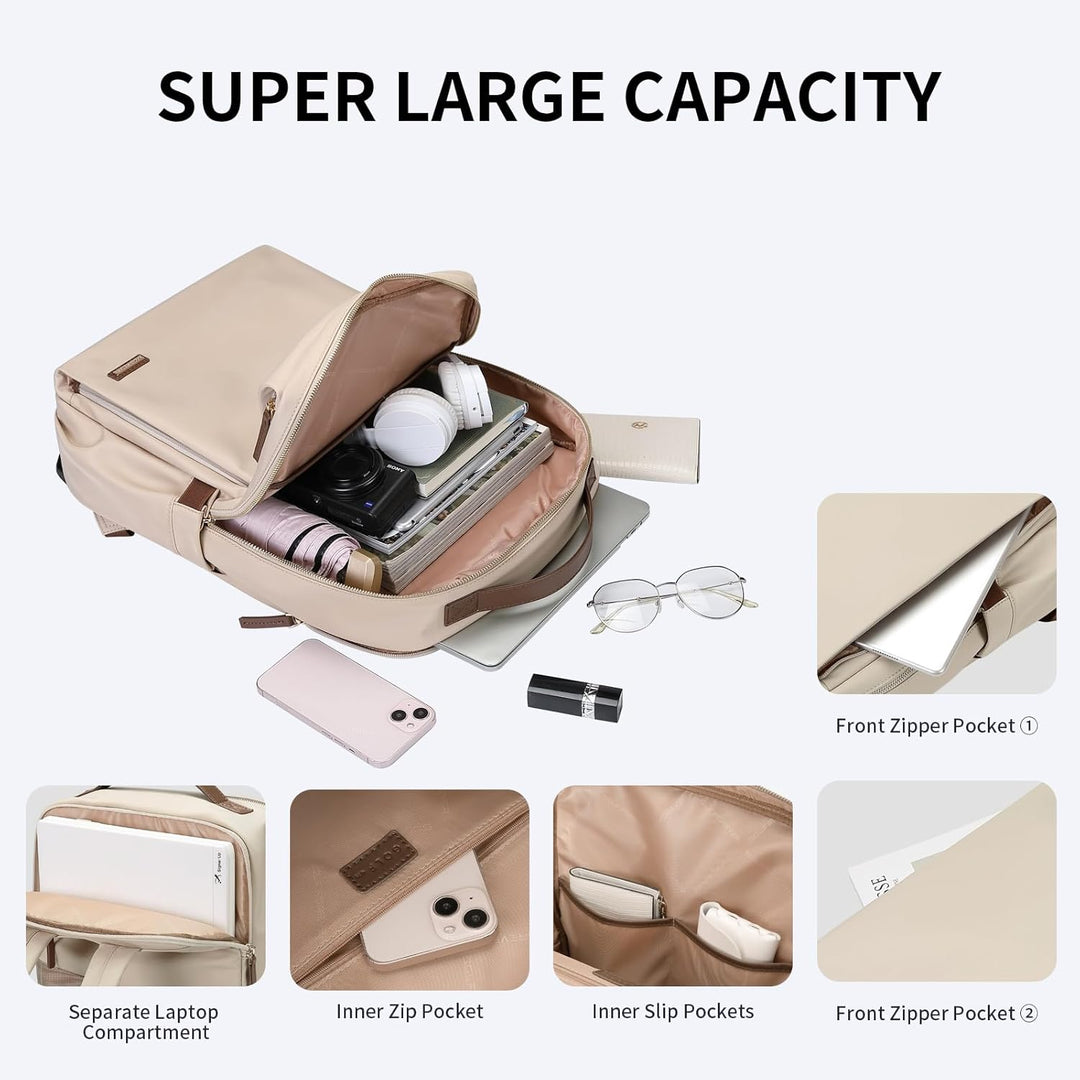 GOLF SUPAGS Elegante mochila para computadora portátil para mujer,...