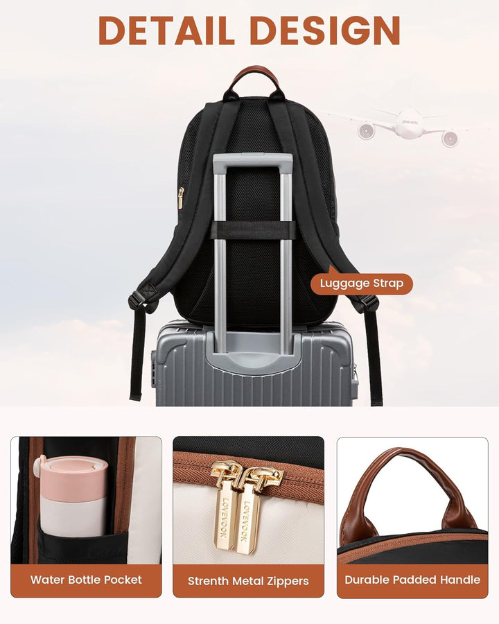 LOVEVOOK - Mochila para laptop para mujer, mochila de negocios con...