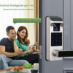 Cerradura de puerta inteligente, resistente 5 en 1, cerradura de