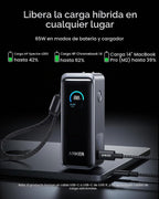 Anker Prime Power Bank, 9,600mAh 65W, enchufe de CA incorporado