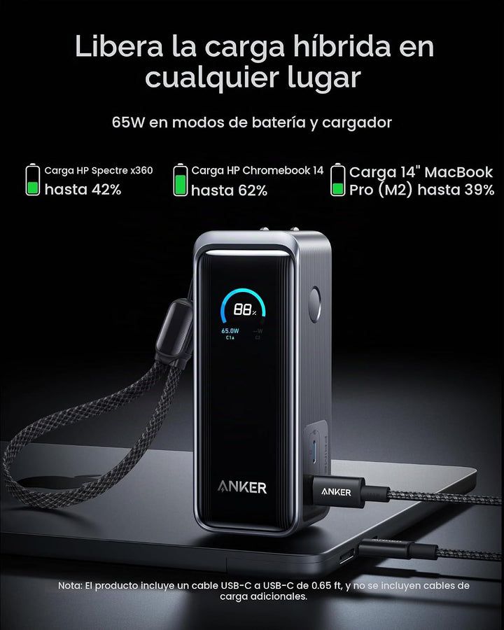 Anker Prime Power Bank, paquete de batería de 9,600 mAh con cargado...