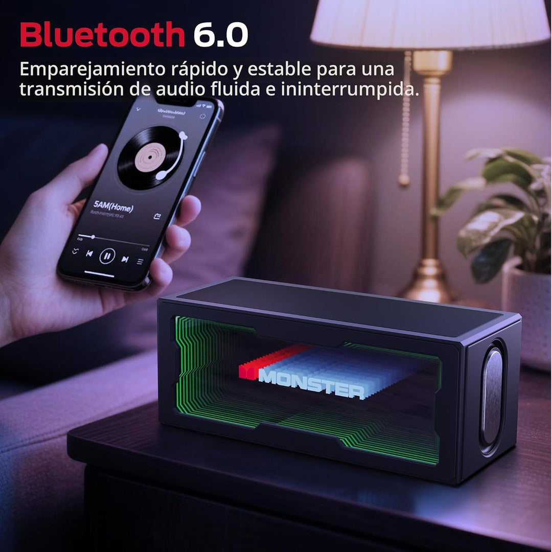 Monster Altavoz Bluetooth S280, sonido estéreo de 40 W, graves prof...