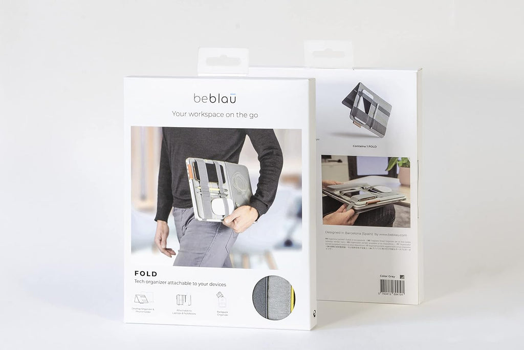 Beblau FOLD - Organizador portátil TECH compatible con tus dispositivos, Azul
