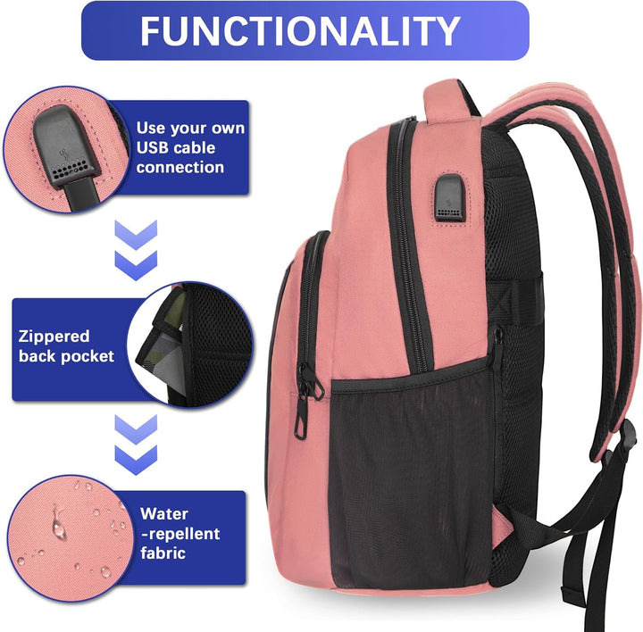 LARIPOP - Mochila para laptop de viaje de 15.6 pulgadas, mochila pa...