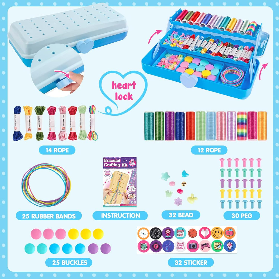 Kit de fabricación de pulseras de la amistad con caja de almacenami...
