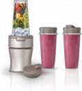 Ninja Nutri-Plus Licuadora personal, 900PW, (3) tazas de 20 onzas, gris
