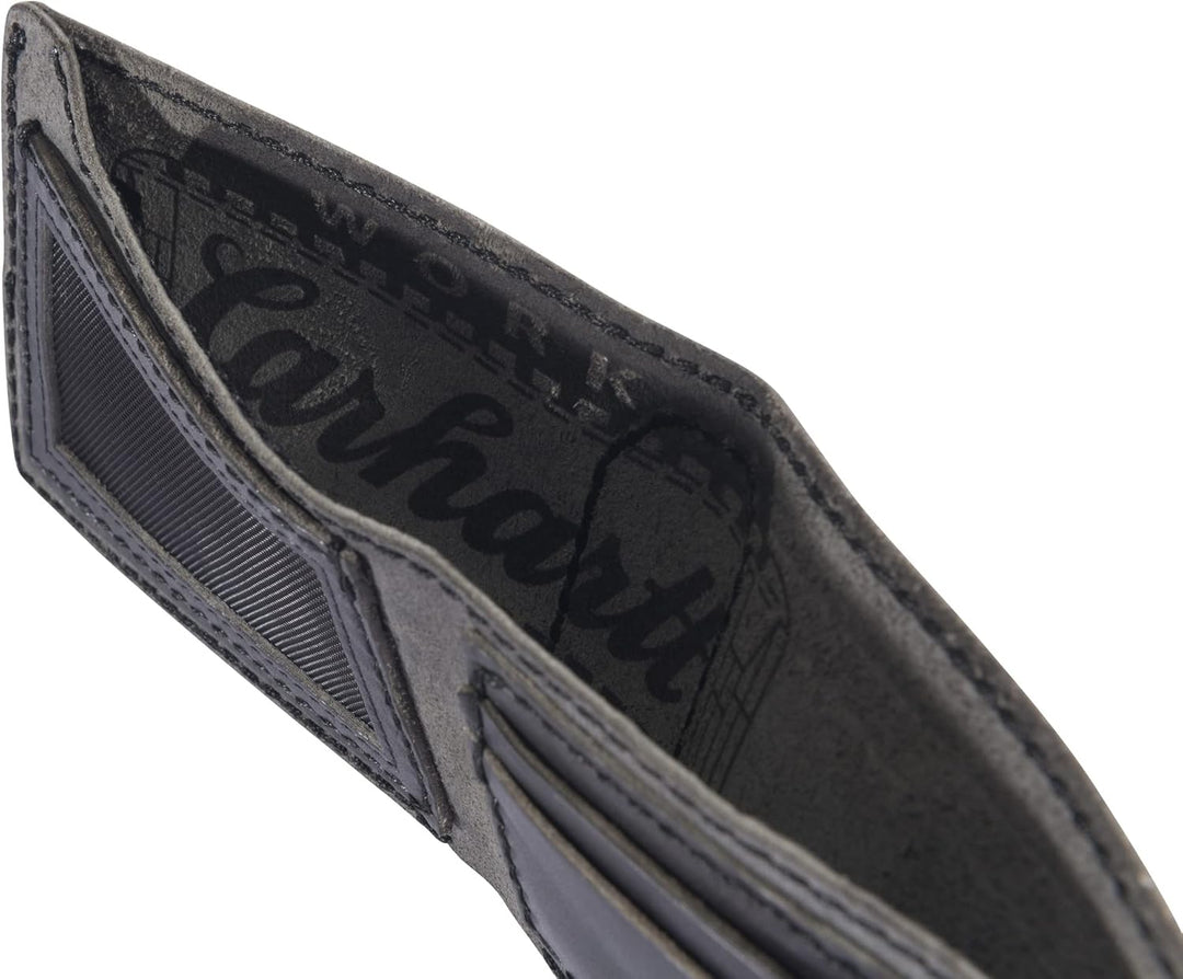 Carhartt Billetera plegable de piel pátina B0000400 para hombre