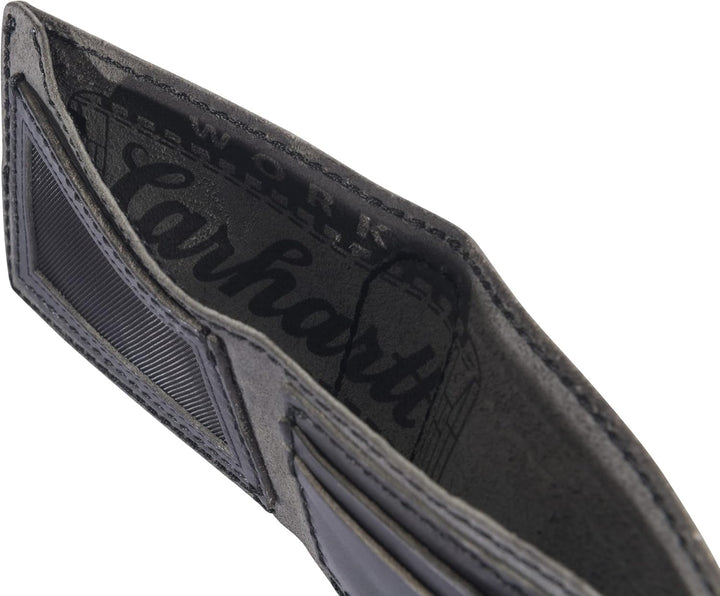 Carhartt Billetera plegable de piel pátina B0000400 para hombre