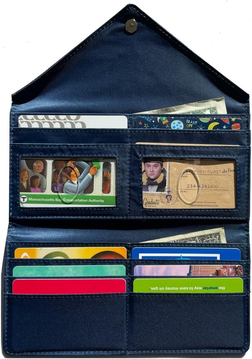 Big Skinny Cartera tri-fold para mujer, cartera delgada para chequera Slimvelope, con capacidad para hasta 40 tarjetas