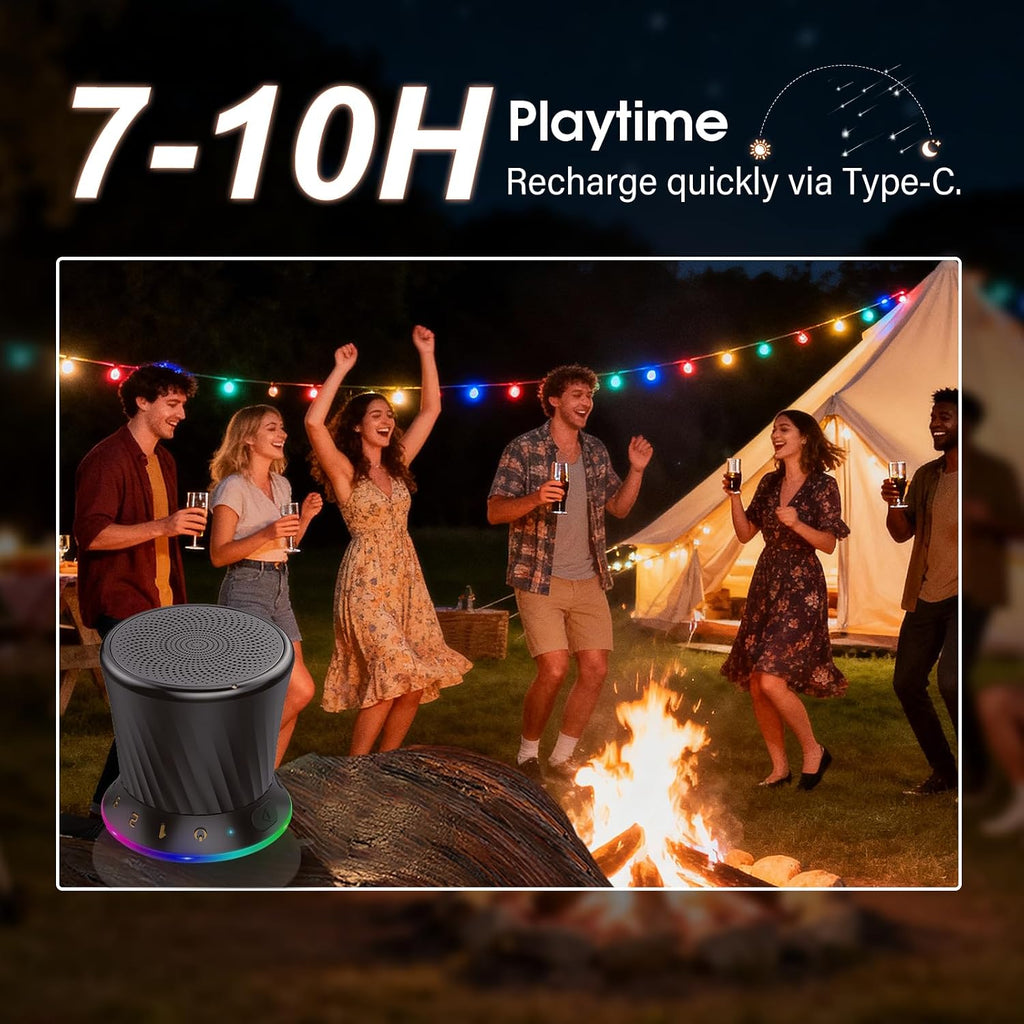 Altavoz de ducha Bluetooth, altavoz portátil impermeable IPX5 con ventosa, mini altavoz Bluetooth 5.3 de graves profundos con micrófono integrado, tiempo de reproducción de 8 horas para baño