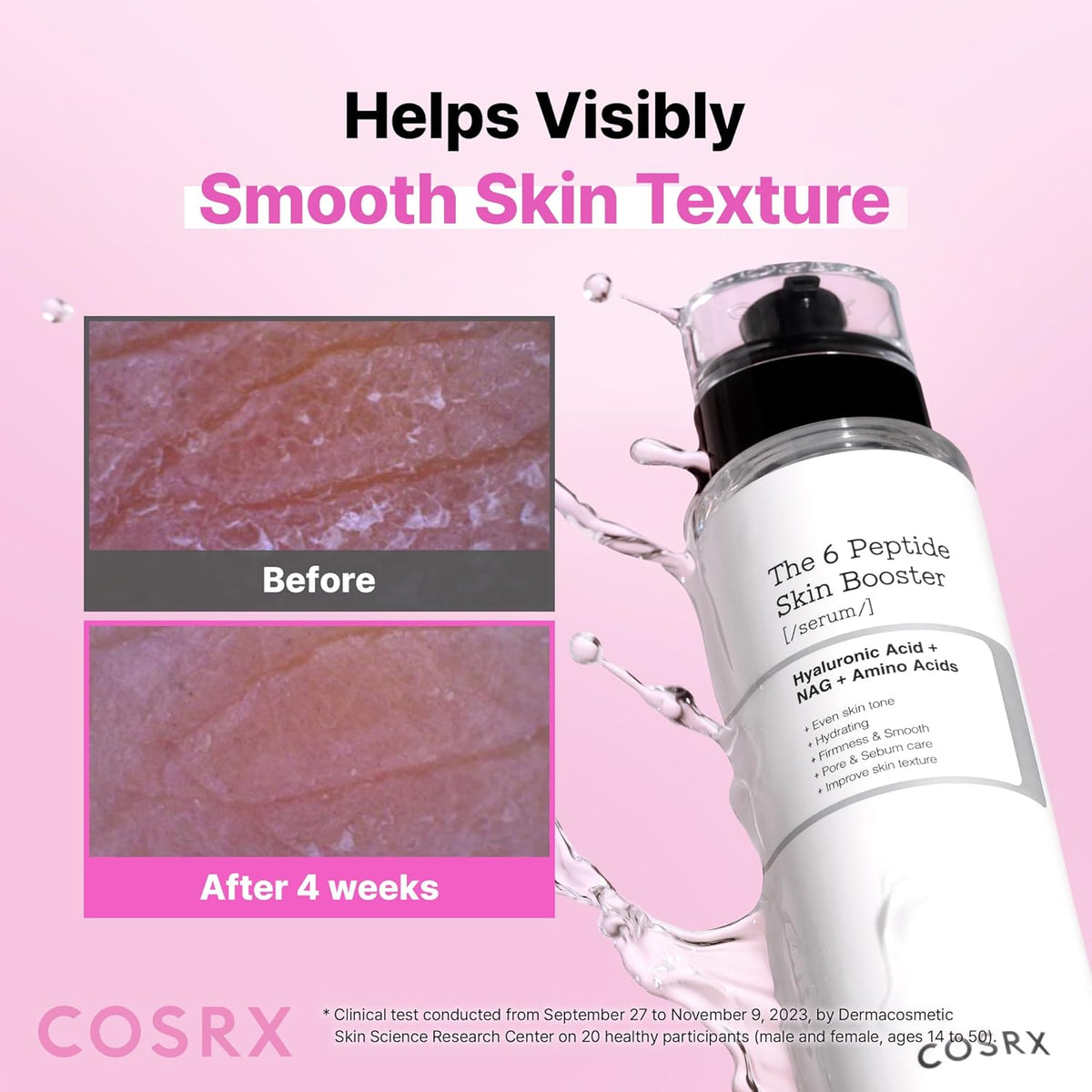 COSRX 6X Suero tónico potenciador de piel de colágeno péptido, paqu...