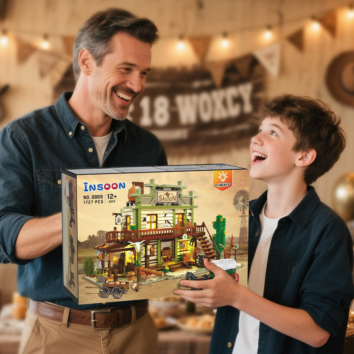 Western Saloon - Juego de construcción con luz LED juguete