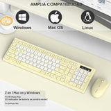Teclado inalámbrico y mouse combinado silencioso para oficina y hog...