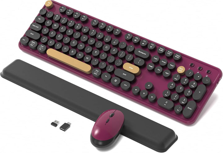 Combos de teclados de computadora inalámbricos y mouse, COVEVA tecl...