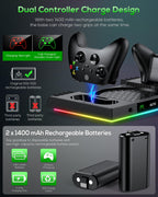 Accesorios de Soporte de Carga con Ventilador Automático para Xbox Series X Console (Negro)