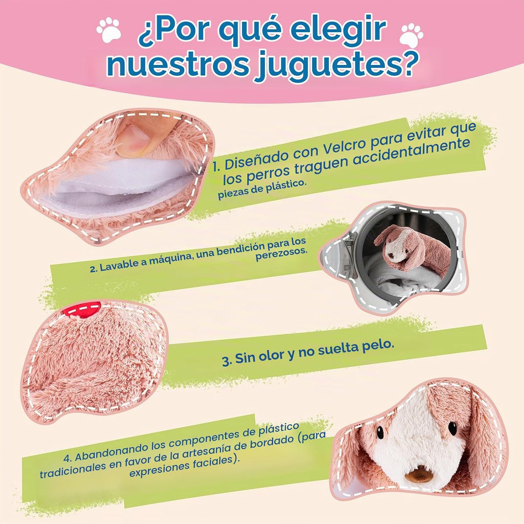 Moropaky Juguete de Latidos del Corazón para Cachorro, Juguete de Peluche para Cachorro para Ayuda en la Calma del Perro, Juguete de Latidos del Corazón para Cachorro para Alivio de la Ansiedad de
