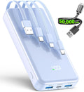 YILANS Cargador portátil 50000mAh, banco de energía de 22.5W con 4 cables, Azur