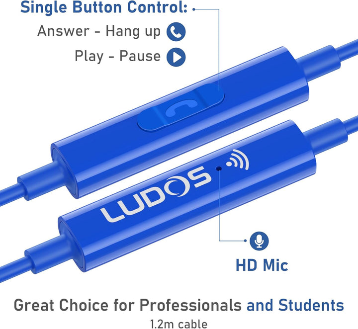 LUDOS OMNITONE Auriculares con cable in-Ear, 5 años de garantía, au...