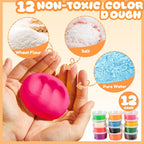3 en 1 Color Dough Kitchen Creations Set, 12 Colors Dough